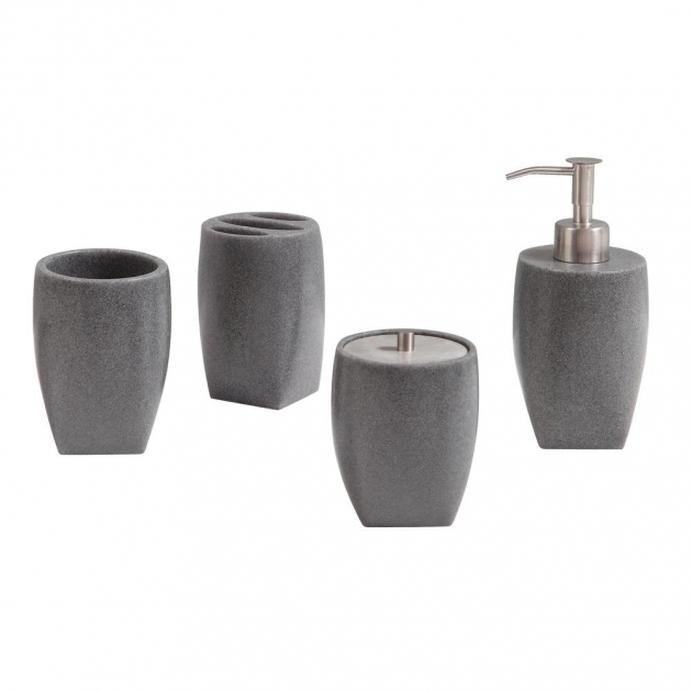 Alluring Bathroom Accessories Sets Grey Pic