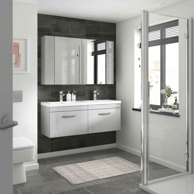 Alluring Grey Fitted Bathroom Furniture Photo