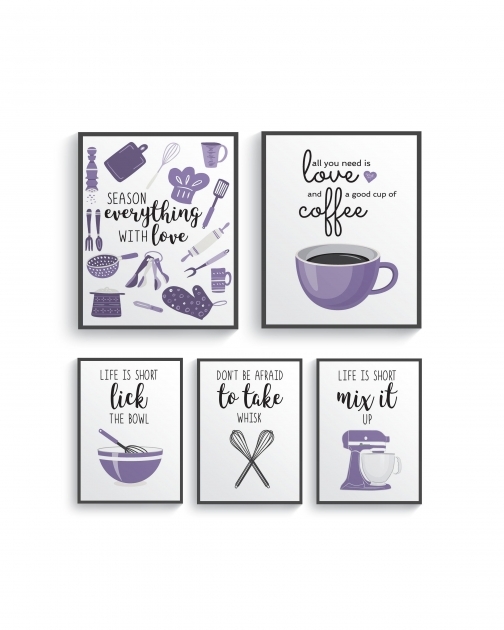 Alluring Purple Decor Kitchen Photo