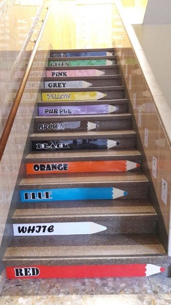 Alluring Stairs Decoration Ideas For School Pic
