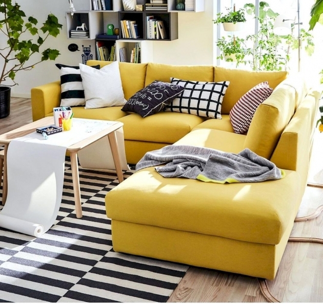 Alluring Yellow Bedroom Sofa Pic