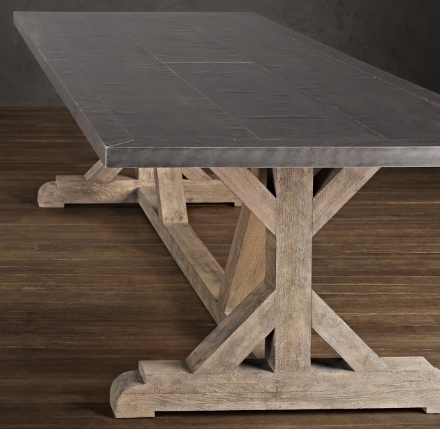 Alluring Zinc Topped Kitchen Table Picture