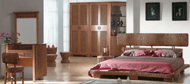 Amazing Bedroom Wicker Furniture Sets Picture