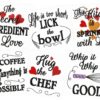 Kitchen Quotes Embroidery Design