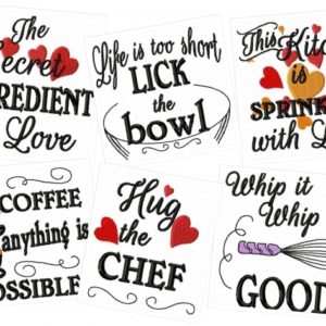 Kitchen Quotes Embroidery Design