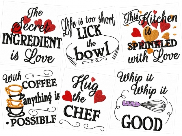 Amazing Kitchen Quotes Embroidery Design Picture