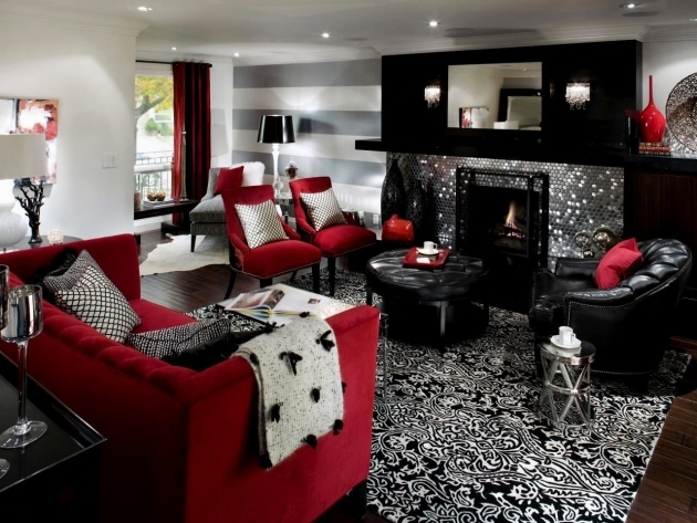 Amazing Living Room Ideas Red Picture