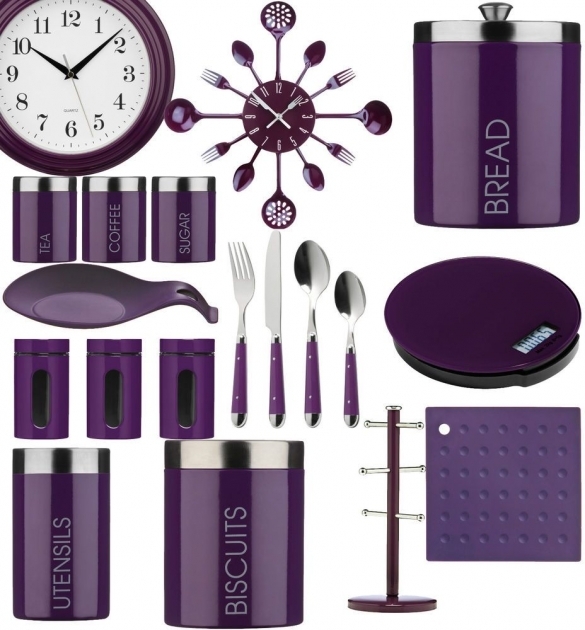 Amazing Purple Decor Kitchen Picture