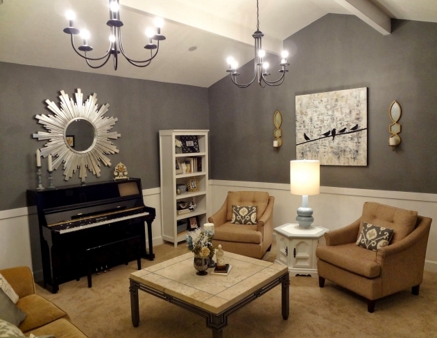 Amazing Upright Piano Living Room Design Pic