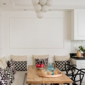 Kitchen With Sofa And Table