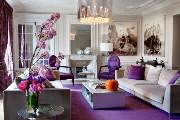 Awesome Purple Living Room Decor Pic