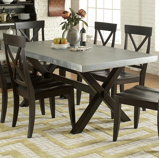 Awesome Zinc Topped Kitchen Table Pic