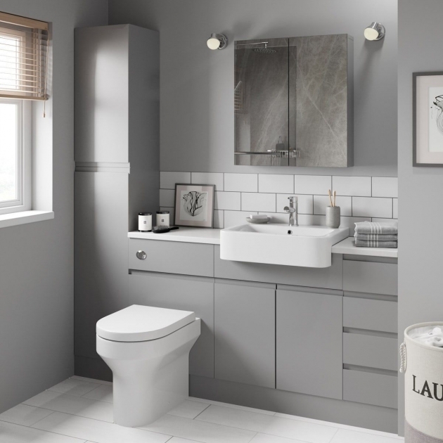 Best Grey Fitted Bathroom Furniture Pic