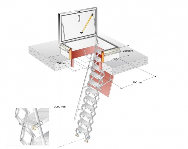 Best Scissor Stairs Roof Hatch Photo