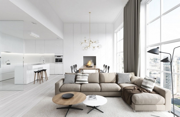 Best White Living Room Modern Design Image