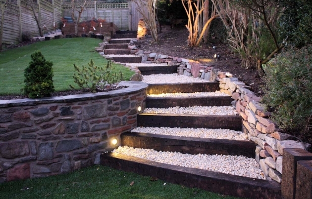 Best Wooden Garden Stairs Image