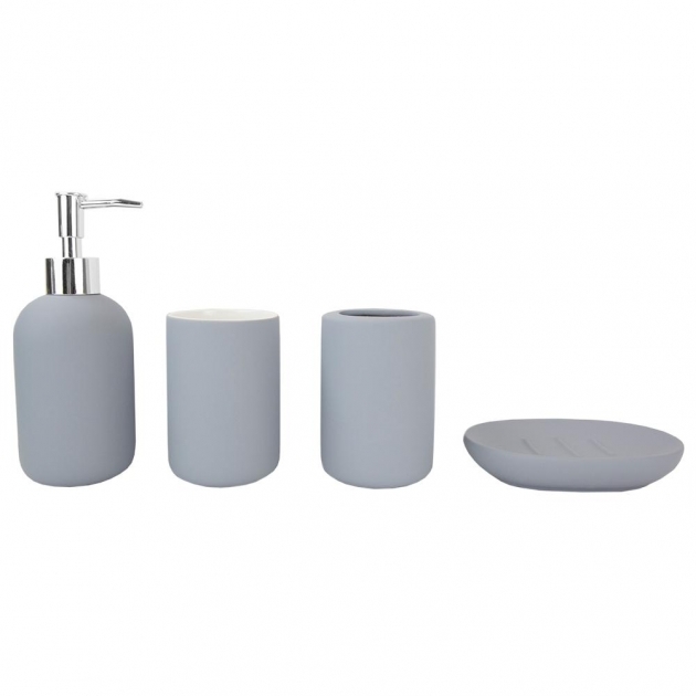 Classy Bathroom Accessories Sets Grey Pic