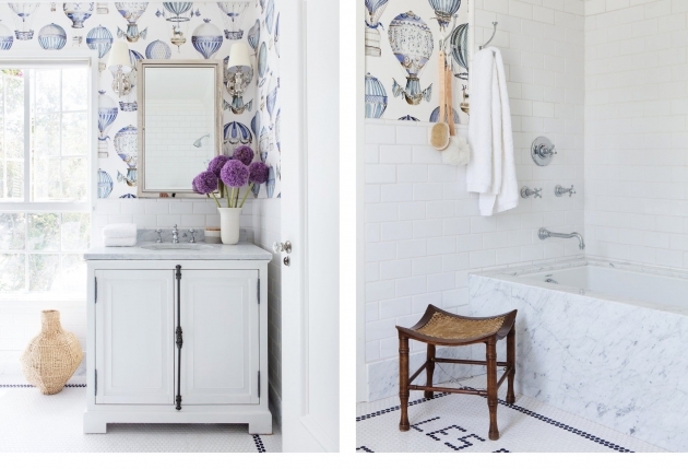 Classy Bathroom Wallpaper Ideas Image