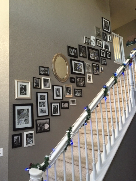 Classy Decorating Ideas For Wall Going Up Stairs Picture