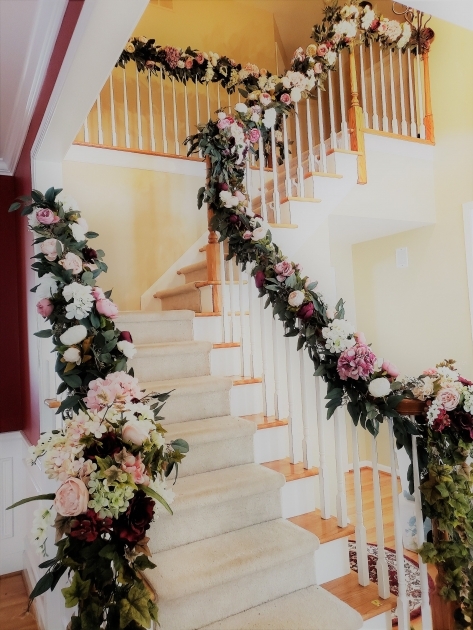 Classy Decorating Stairs For Wedding Image