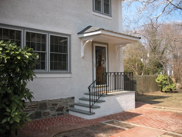 Classy Exterior Entrance Stairs Design Photo