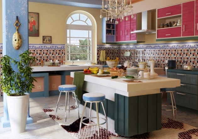 Classy Greek Kitchen Modern Mediterranean Image