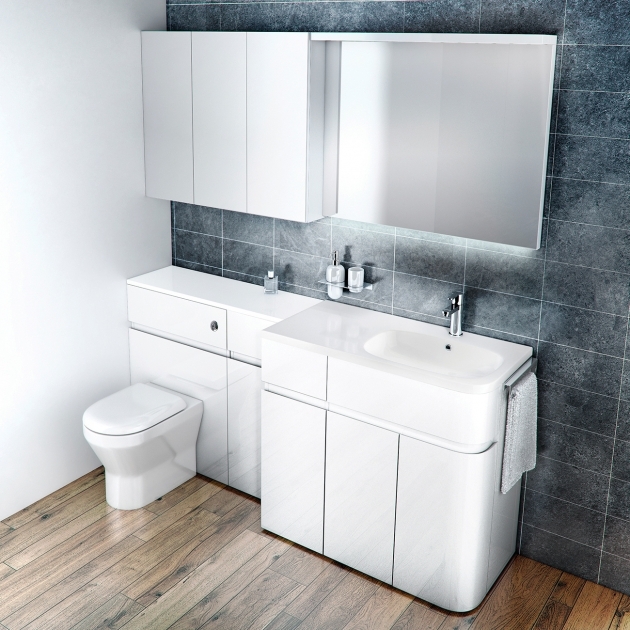 Classy Grey Fitted Bathroom Furniture Image