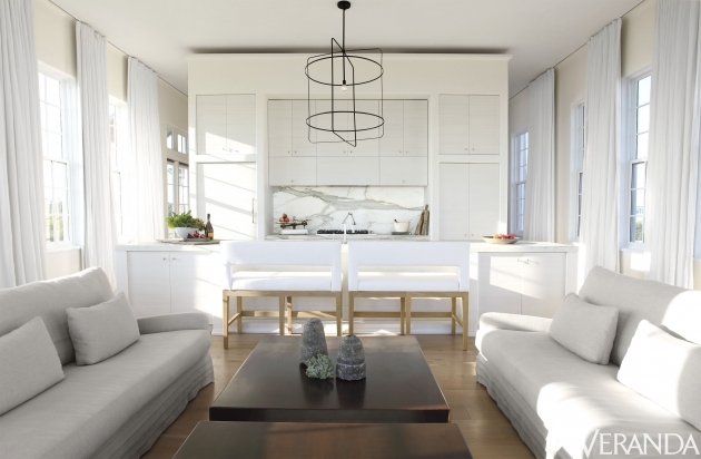 Classy Kitchen Island Behind Sofa Image