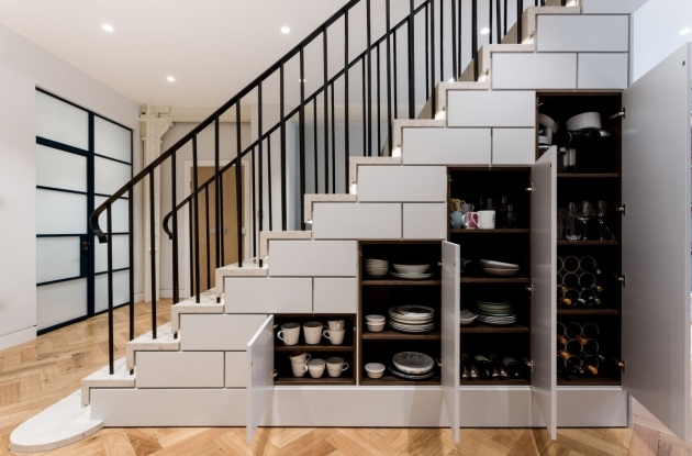 Classy Stairs Almirah Design Image