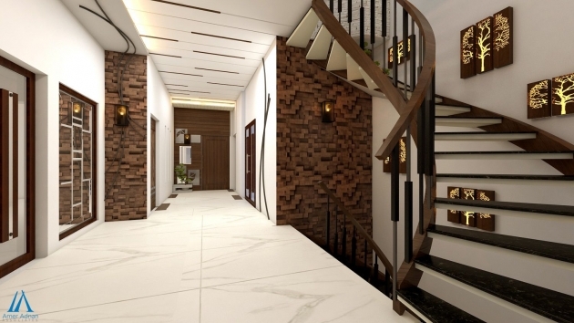 Classy Stairs Lobby Design Picture