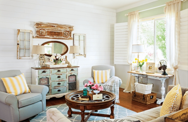 Classy Vintage Living Room Decor Image