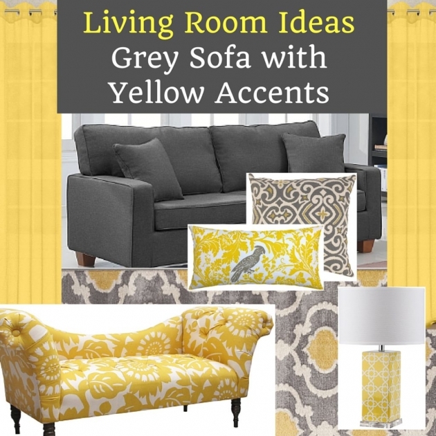 Fantastic Yellow And Grey Decor Living Room Image