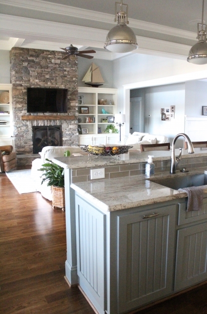 Fascinating Kitchen Island Behind Sofa Pic
