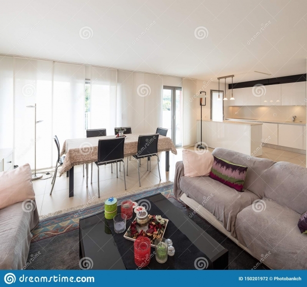 Fascinating Kitchen With Sofa And Table Picture
