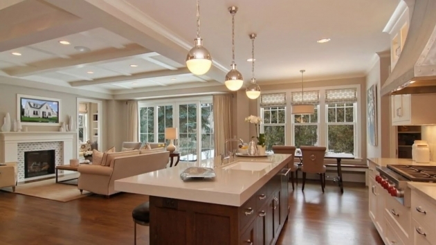 Fascinating Living Room Kitchen Open Concept Photo