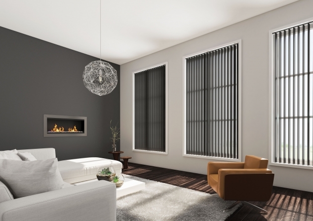 Fascinating Modern Living Room Blinds Picture
