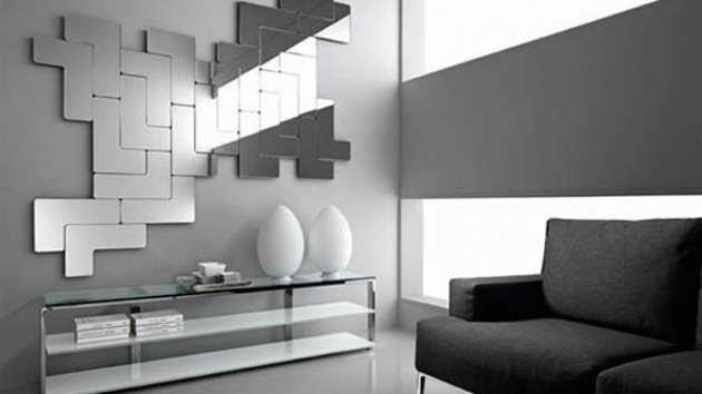 Fascinating Modern Mirror Design For Living Room Photo