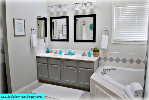 Good Bathroom Decor Gray And Teal Image