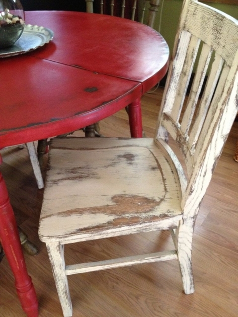 Good Distressed Kitchen Table Picture