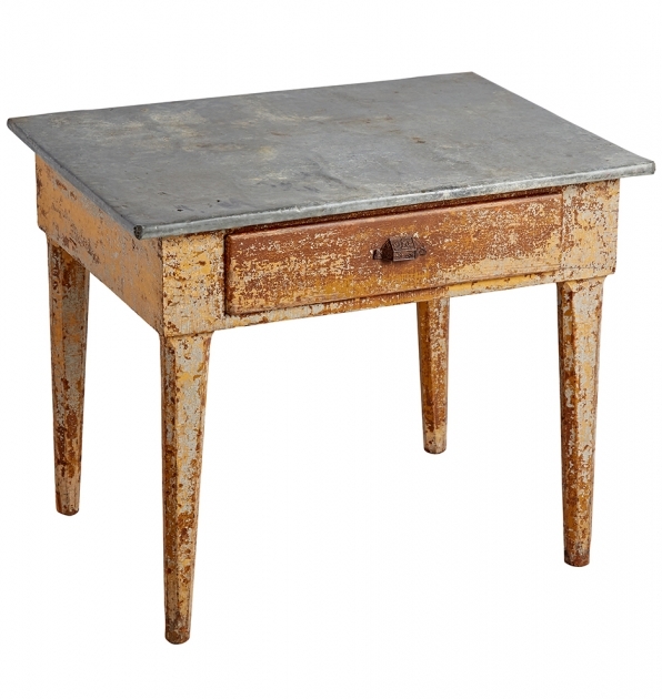 Good Zinc Topped Kitchen Table Image
