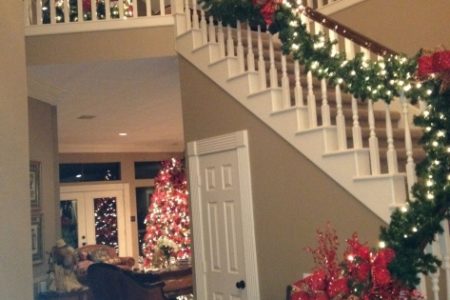 Christmas Home Decor Stairs