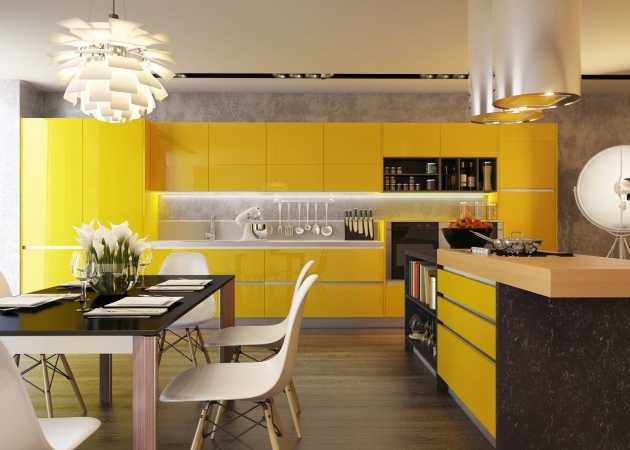 Inspiration Modern Yellow Kitchen Image