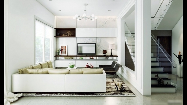 Inspiration White Living Room Modern Design Picture