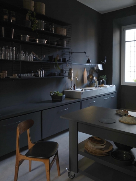 Inspirational Dark Kitchen Interior Design Picture