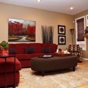 Living Room Ideas Red