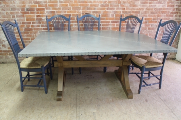 Inspirational Zinc Topped Kitchen Table Photo