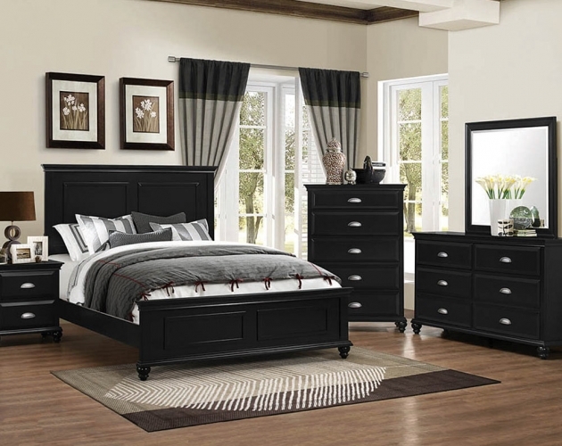 Inspiring Bedroom Decor Black Furniture Photo