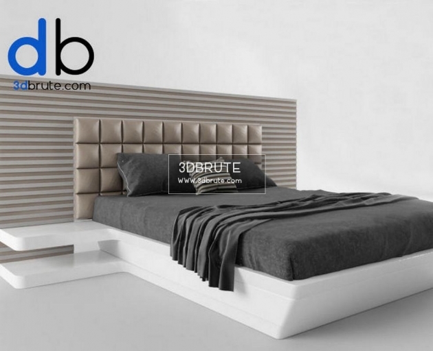 Inspiring Modern Bedroom 3D Model Free Download Picture