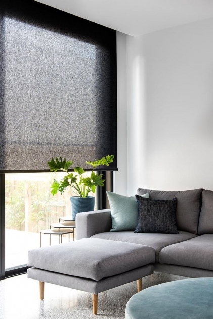 Inspiring Modern Living Room Blinds Pic