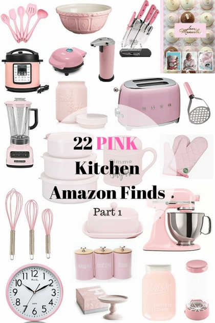 Inspiring Pink And Grey Kitchen Decor Picture